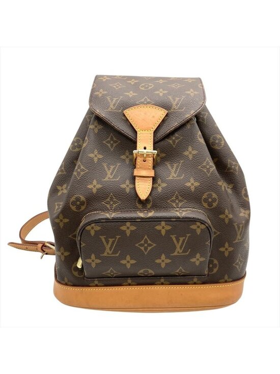 Louis Vuitton Montsouris MM Backpack Monogram Canvas Brown Gold Hardware main image 6